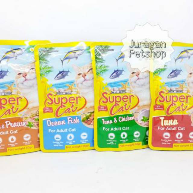 SC SACHET SUPER CAT 85GR | Makanan Kucing Basah | Supercat Sachet
