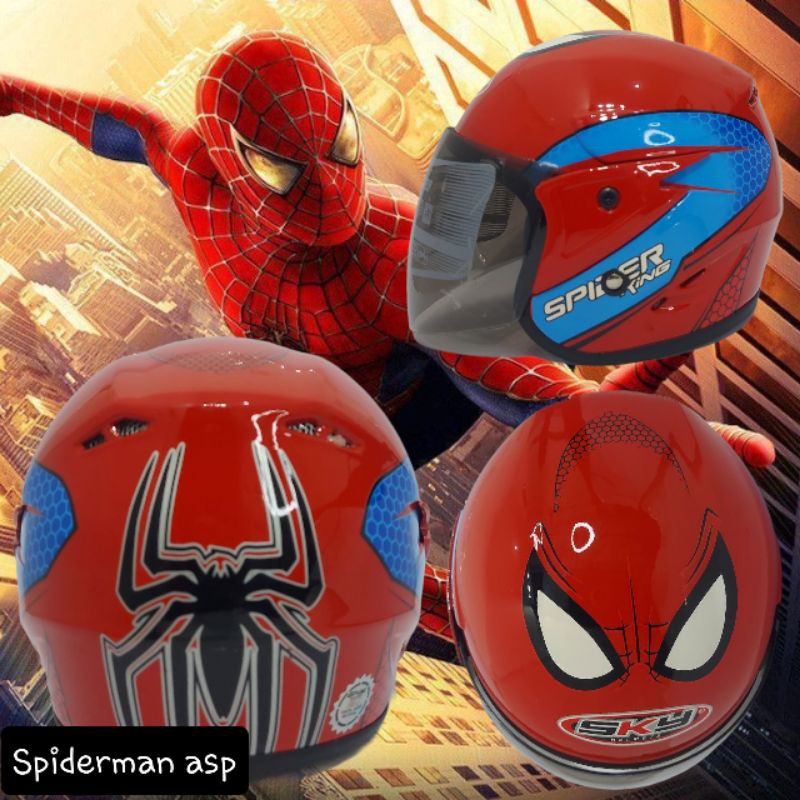 Helm Anak SKY Spiderman 3 SD 9 Tahun