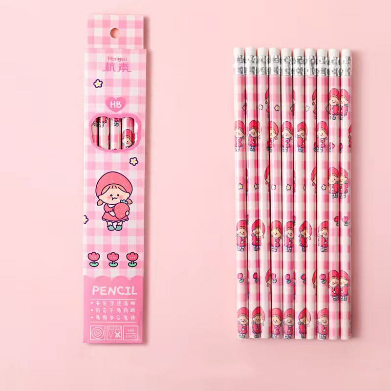 SET 6 PCS Pensil Unicorn Alat Tulis Cewek Lucu Anak Sekolah HB Pony