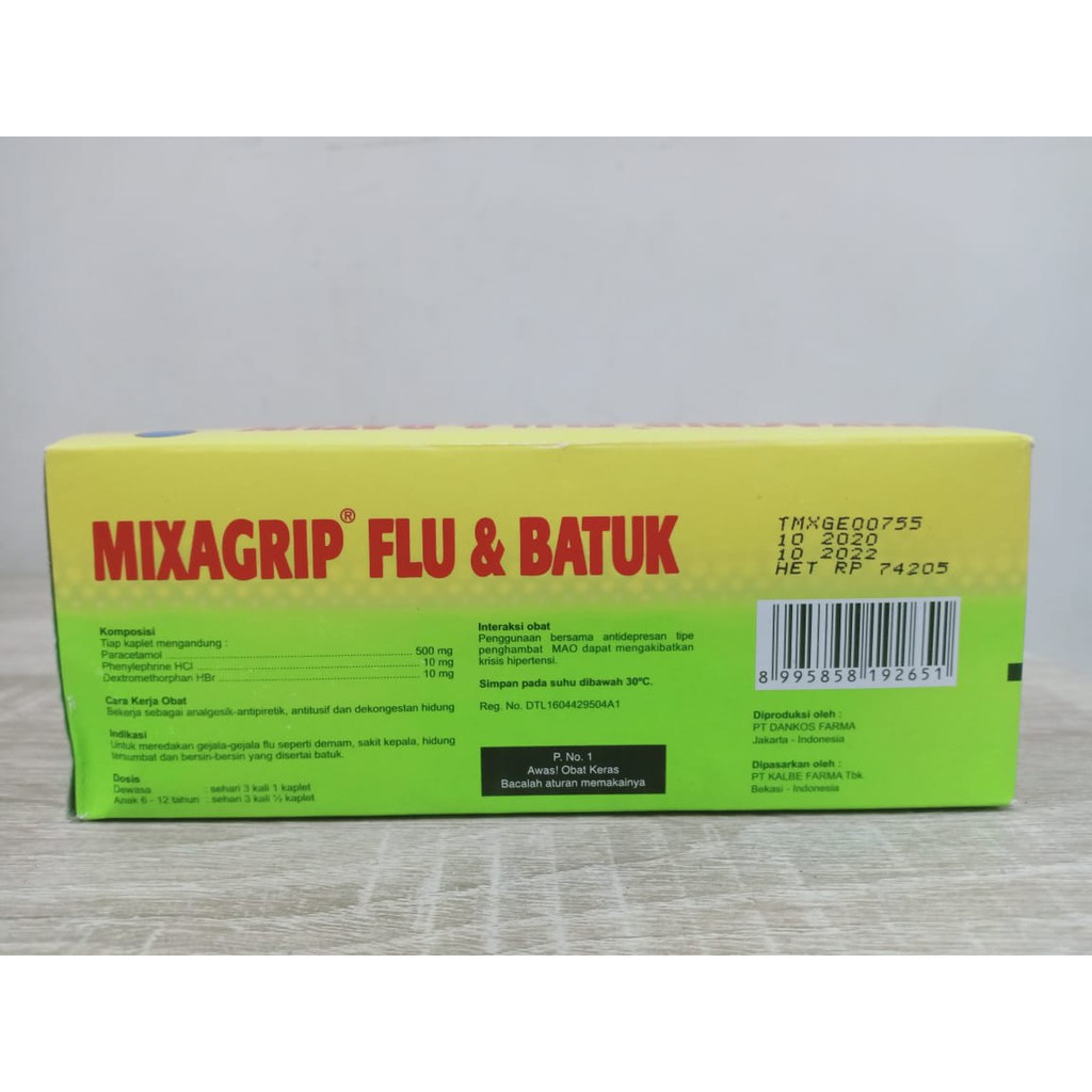 MIXAGRIP FLU DAN BATUK 4 KAPLET