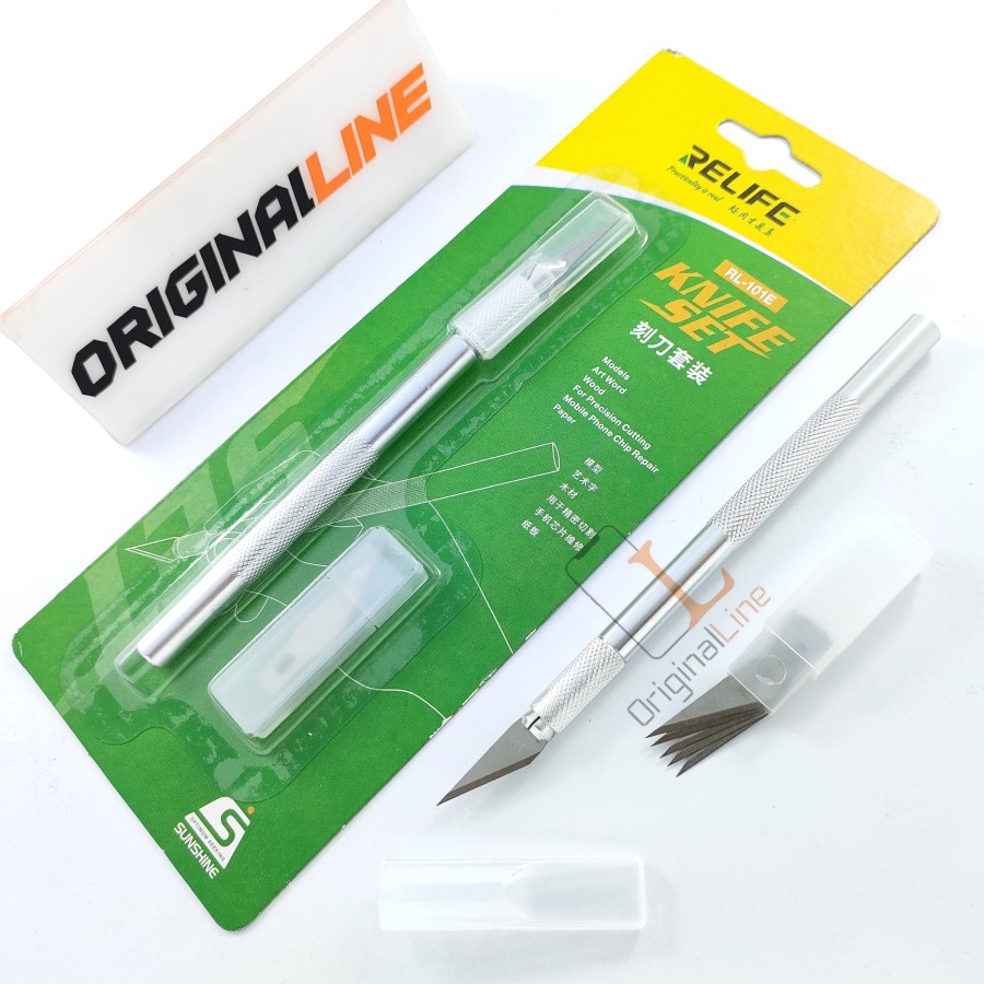 

CUTTER PEN SET RELIFE RL-101E / RL-101B / PENA UKIR / PISAU BEDAH / FREE 5 MATA