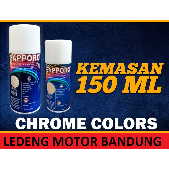 Kecil Sapporo Chrome Crome Cat Semprot Pylox Merek Saporo Paint 150ml