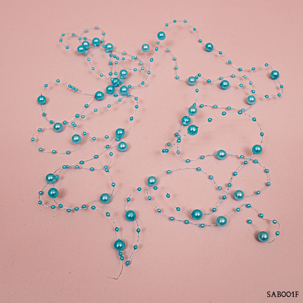 [STOK TERBATAS] HIASAN SANGGUL AKSESORIS RAMBUT CROWN MUTIARA BIRU SAB001F