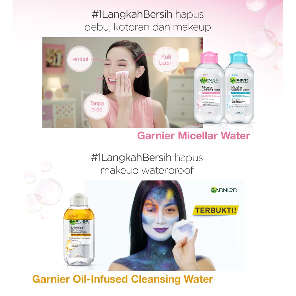 Garnier Micellar Water / Pembersih Make Up 125 Ml