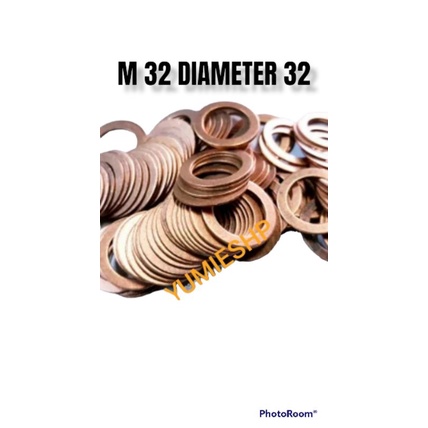 Ring Plat Tembaga M32 Diameter Lubang Dalam 32 mm Copper Seal