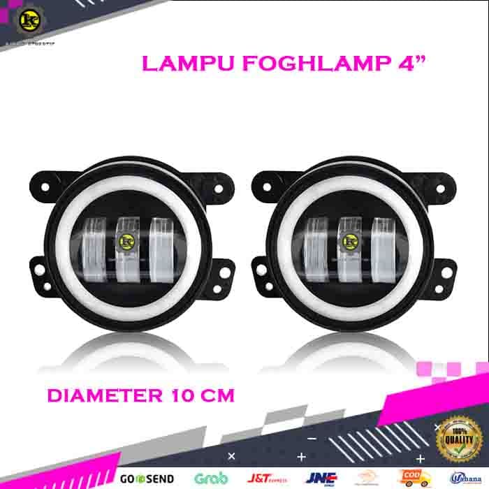 Lampu Led Jeep Rubicon Mobil Wrangler Bulat Foglamp  4inch 30 watt Ring