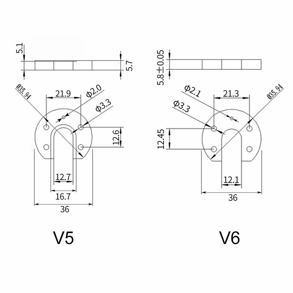 Preva 4Pcs Hotend Mount Plate Aksesoris Printer 3D Profesional Untuk E3D V5/V6