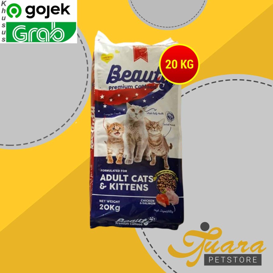 GOSENDBeauty Cat Food premium makanan Kucing Dewasa Anakan Kitten 20KG