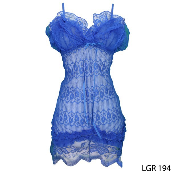 Pakaian Lingerie Wanita Kasual Spandek Biru – LGR 194