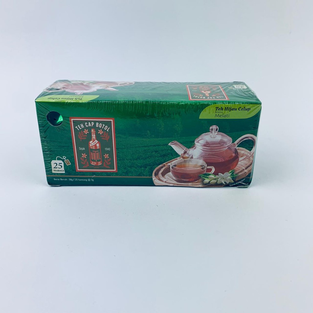 Teh Cap Botol / Teh Hijau Celup Aroma Melati / isi 25 teabags