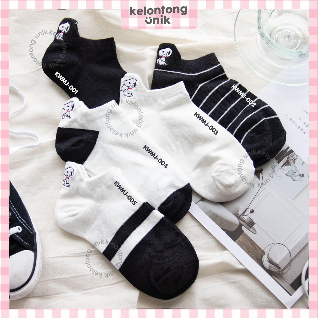 SNOOPY POLOS - Kaos Kaki Pendek Semata Kaki/ Kaos Kaki Ankle Dewasa Wanita