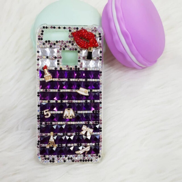 Casing Oppo F11pro Bling Bling Ungu Metalik