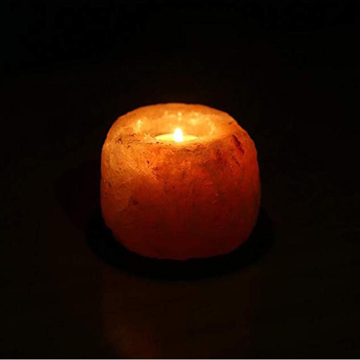 Nature Concept Natural Himalayan Salt Candle Holder Tempat Lilin Terapi Garam Himalaya