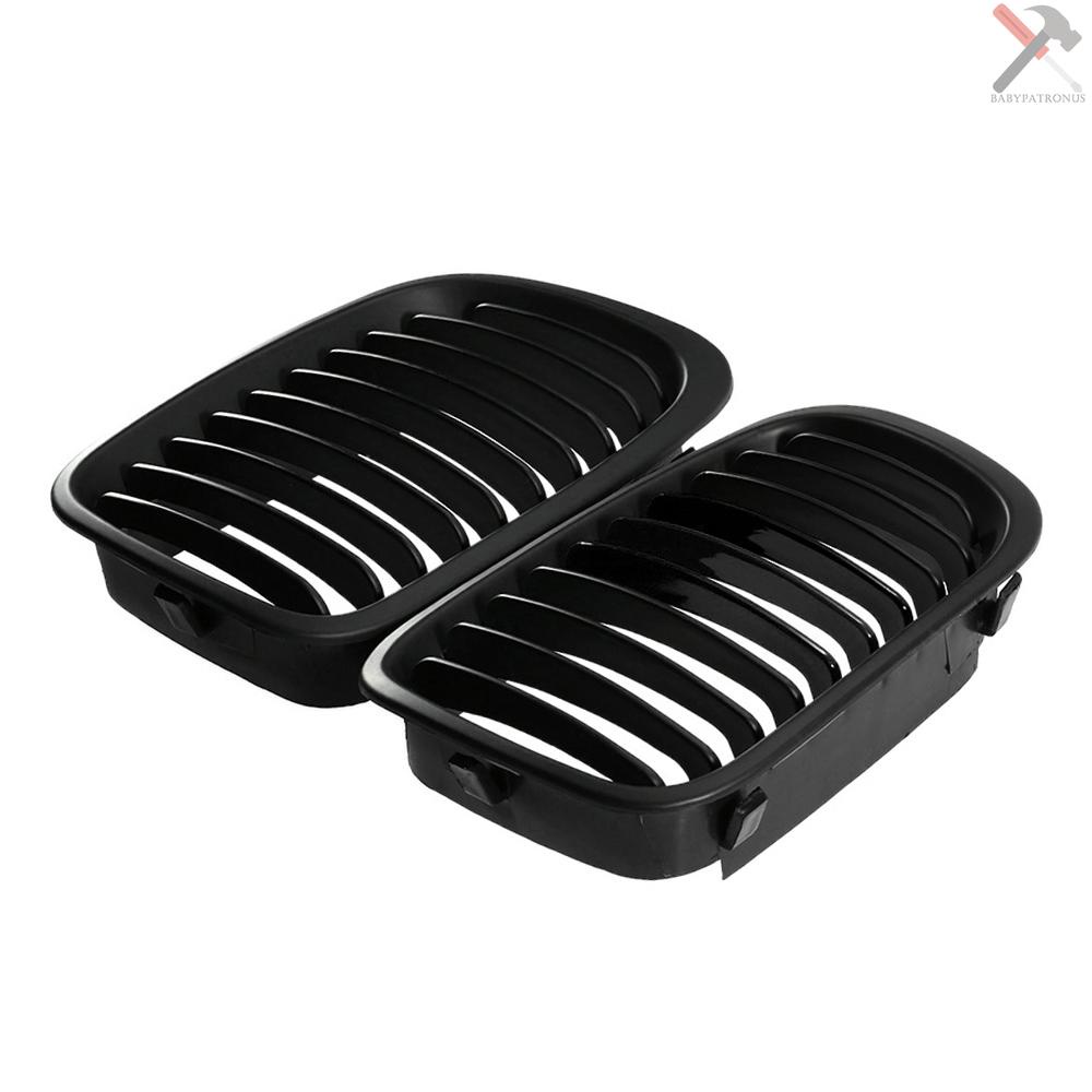 2Pcs Grill Depan Warna Hitam Matte Untuk BMW E46 3 Series 4 Pintu 1998-2001