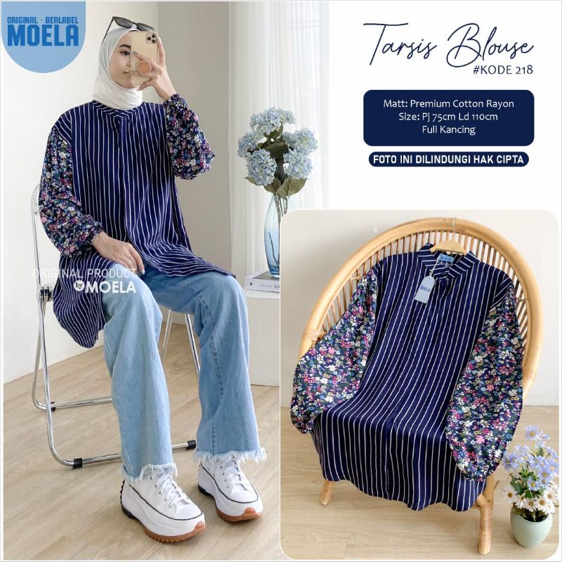 TARSIS BLOUSE LD 110cm // ATASAN WANITA ORIGINAL BERLABEL // BY MOELA-218