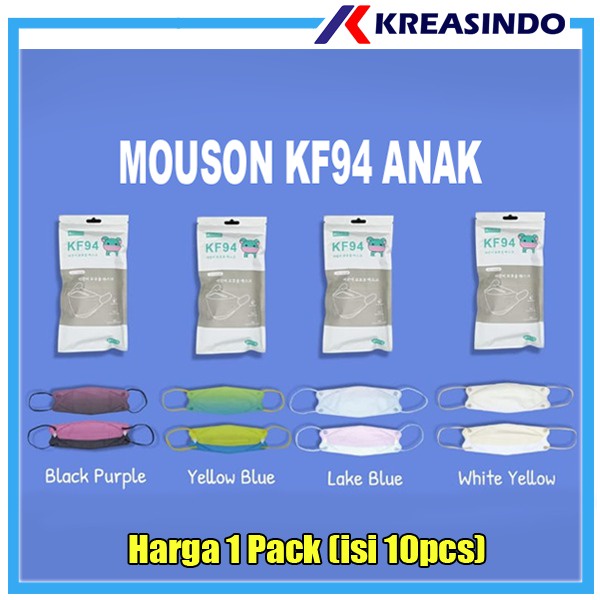 Mouson Masker ANAK KF94 Anak / Child Mask / Kids Mask Fashion Face mask isi 10 pcs