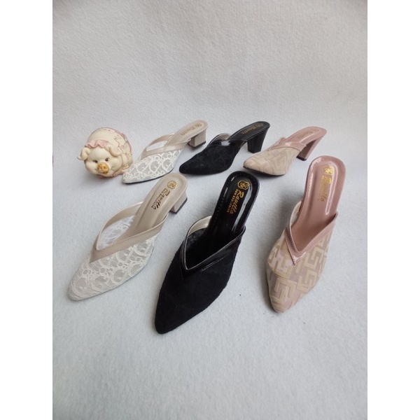 Heels Brukat Glossy PREMIUM Heels 7 cm & 4 cm Heels Pesta