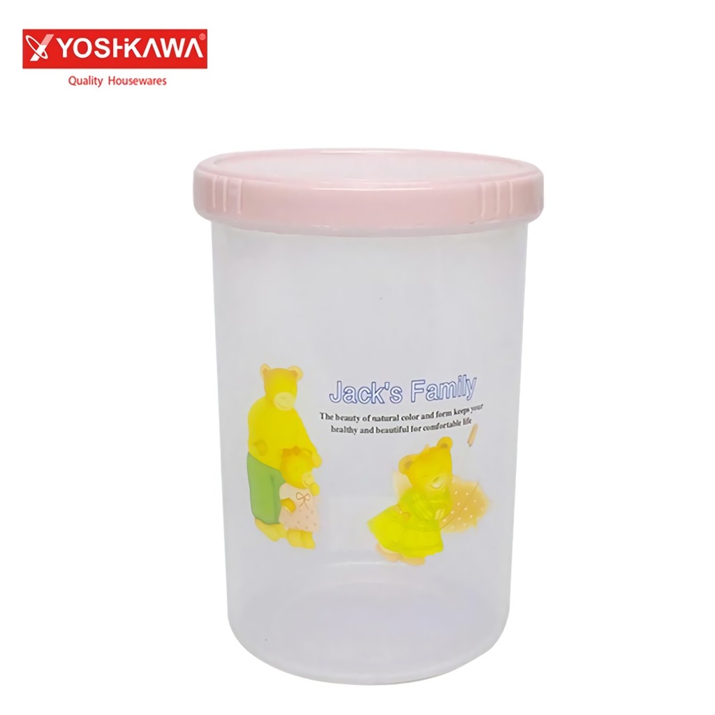 

YOSHIKAWA Toples Plastik 960 ML Food Container EVL-TX-16 Pink