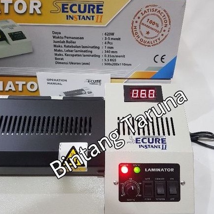 Mesin Laminating Secure Instant II Laminator Machine Secure Instant II