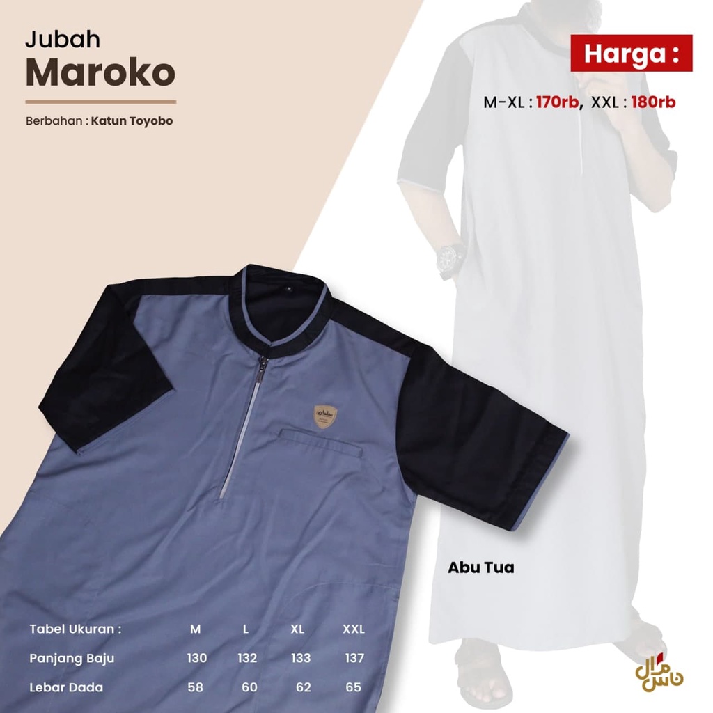 Jubah Maroko Pria Toyobo