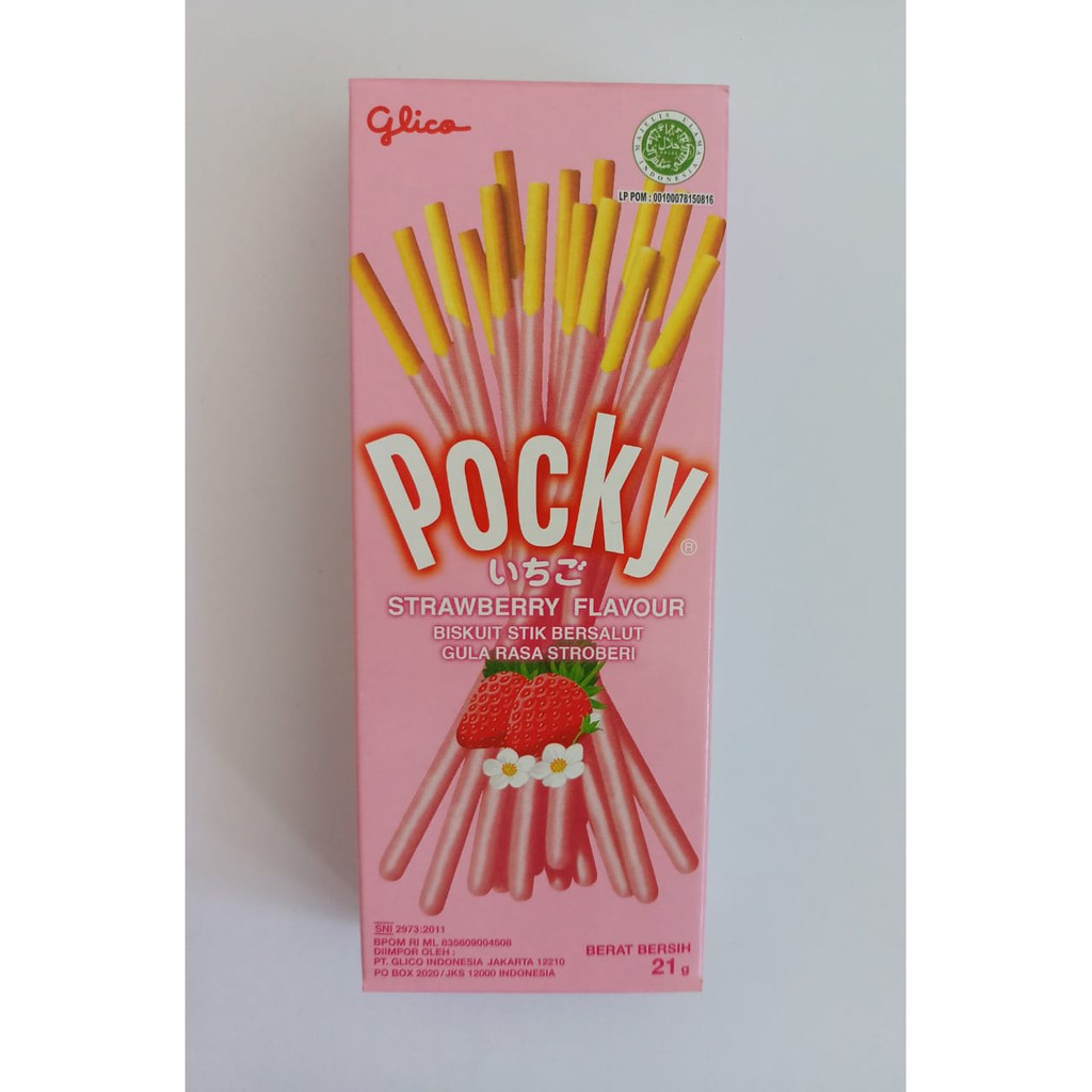 

Pocky Chocolate Srawberry snack biscuit stik rasa cokelat 22 gr