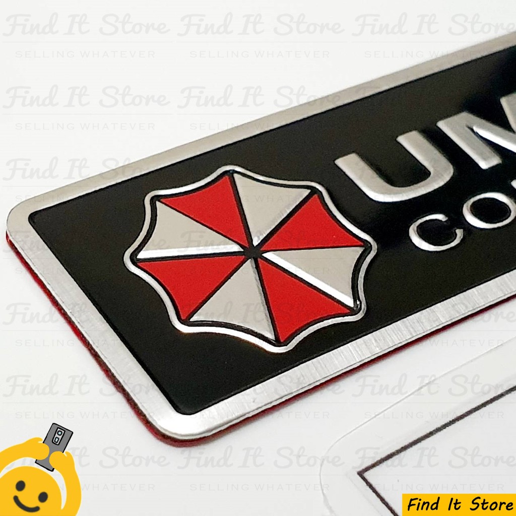 Emblem Umbrella Corporation Resident Evil 3D Sticker Alumunium Metal