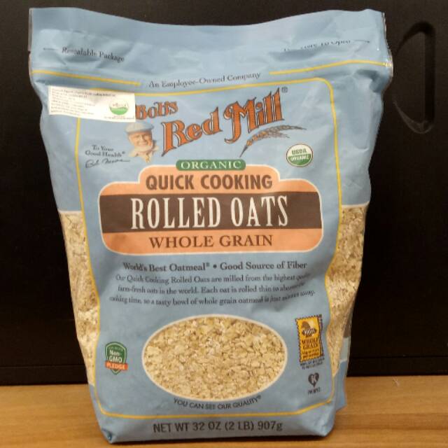 

BOBS RED MILL ORGANIC ROLLED OAT QUICK COOKING 907GR