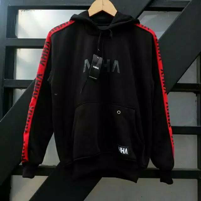 GRADE ORI - Size L XL XXL XXXL - Jaket Sweater Hoodie Premium AHHA TNT Hitam Jumper Fleece Tebal