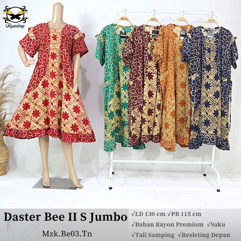 Daster Bee II Super Jumbo Mzk.Be03.Tn Daster Klok Big Size XXL Original Batik Cap Malaman Motif Cant