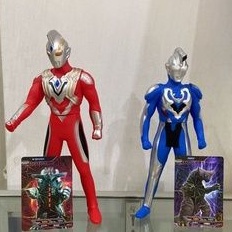 figur Ultraman bahan vinly halus anti pecah tinggi Ultraman 23 cm dapat satu biji kartu Ultraman ori