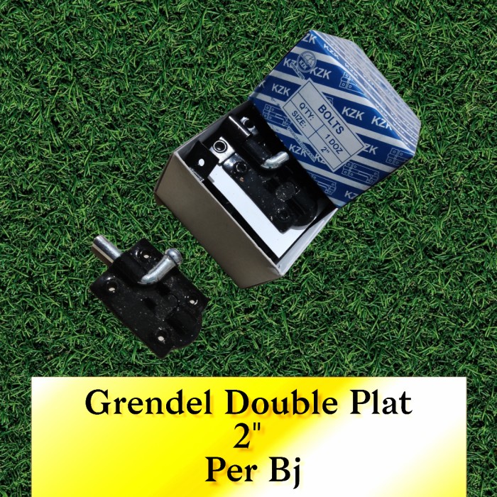 Per Bj Grendel Hitam Double Plat Ukuran 2&quot; / Grendel Pintu/ Jendela