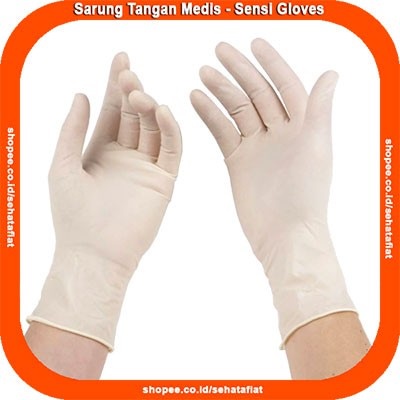 Sarung Tangan Sensi Gloves Latex Karet [1 Box] 100 Pcs