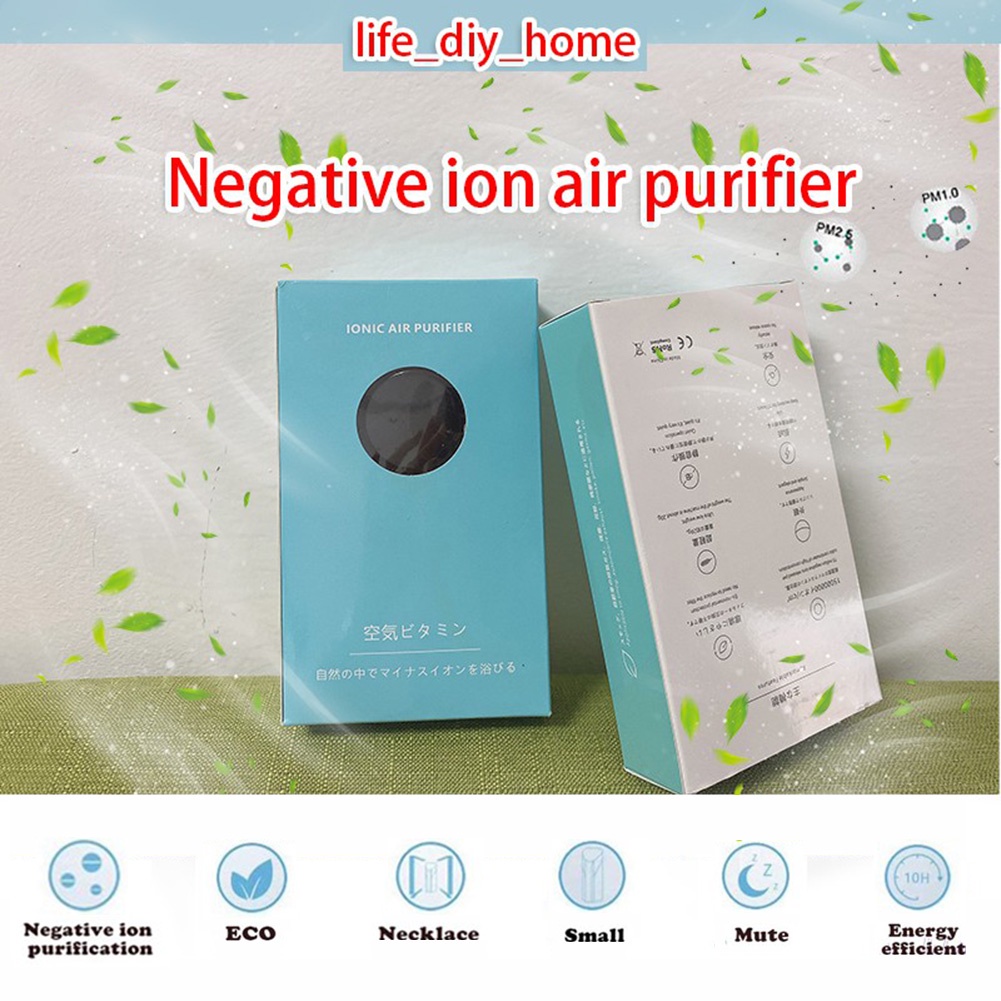 Personal Wearable Air Purifier Necklace Mini Portable Air Freshner Ionizer Negative Ion Generator for Travel Home ow