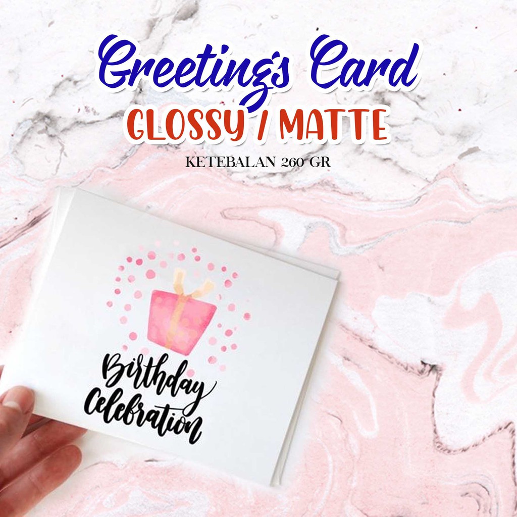 

GREETING CARD PETAK 260G Glossy / Matte / kartu custom