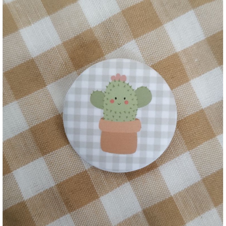 PIN TAS / PIN TOTEBAG / PIN BROS / PIN BROS TAS / PIN BUTTON / PENITI BROS / PIN BROS LUCU / BT21 / PIN ESTETIK /AKSESORIS TAS-Cactus