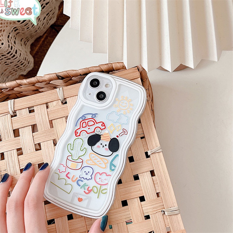 Soft Case Silikon Transparan Motif Anjing Lucu Untuk iPhone 13 12 11 Pro Max X Xr Xs Max SE 8 7 6 6s Plus