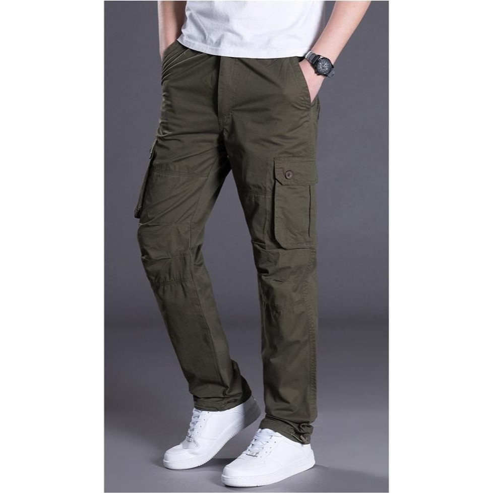  CELANA  CARGO  PANJANG PRIA REGULER FIT BAHAN COTTON TWILL 