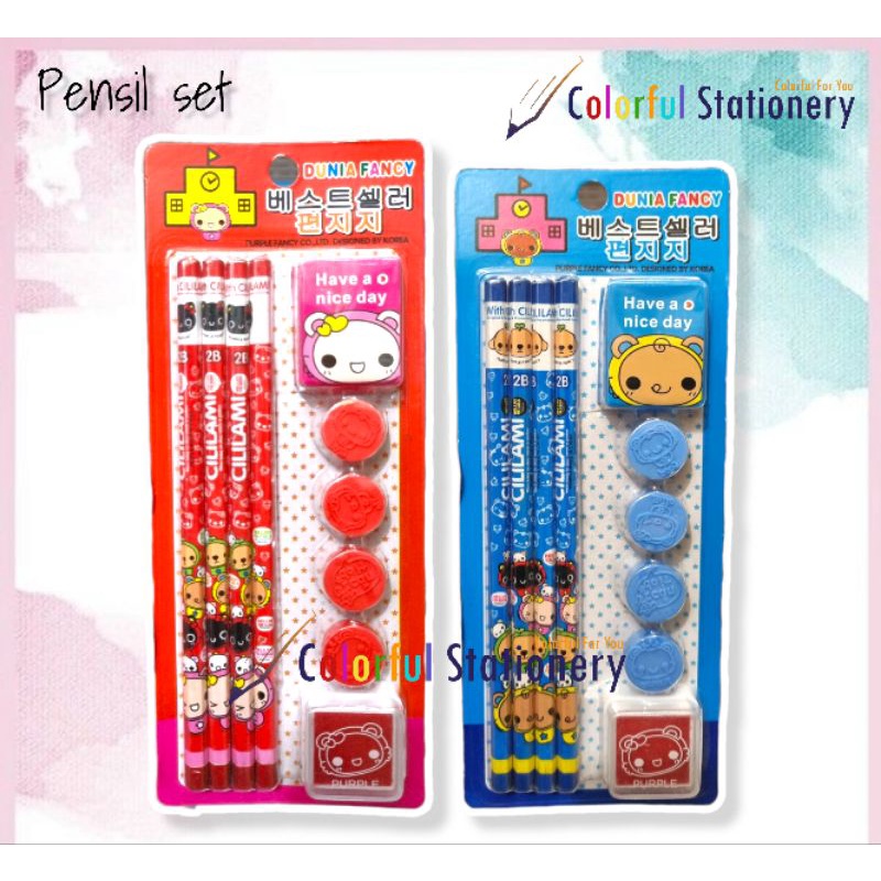 

Pensil SET Anak / Pensil / Pensil Lucu Dunia Fancy 1000D