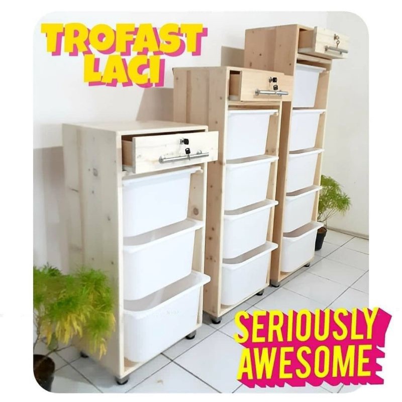 rak mainan,lemari mainan,laci mainan,laci kayu,lemari kayu jati - rak trofast laci