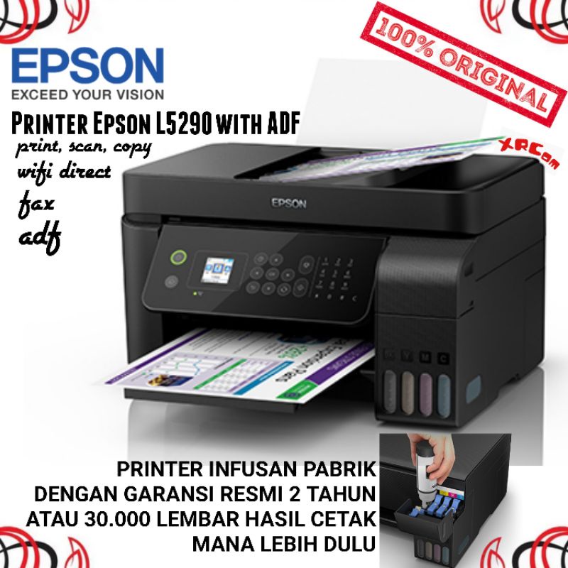 Printer Epson L5290 penggantinya L5190 All in One, wifi plus fax