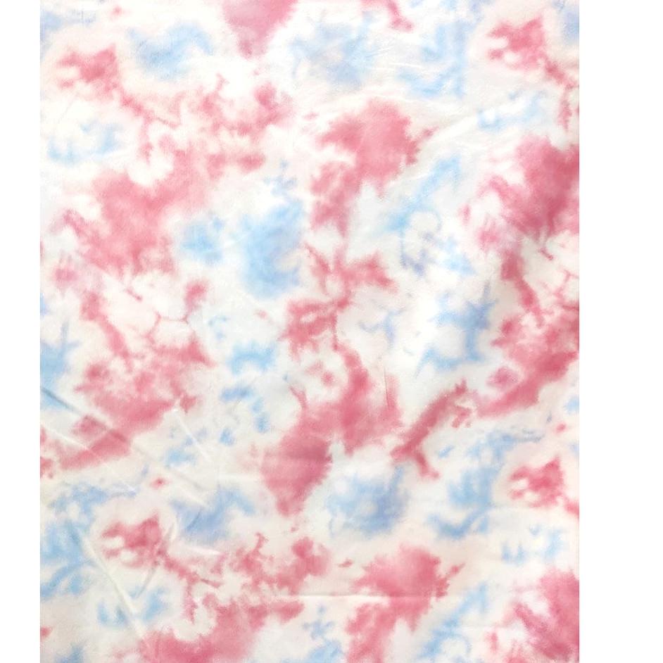 ✬ KONICO Bahan Kain Sprei Bahan MIKROTEX Motif TIE DYE CAT NAVY TABUR ( kain meteran ) Vol V ☃