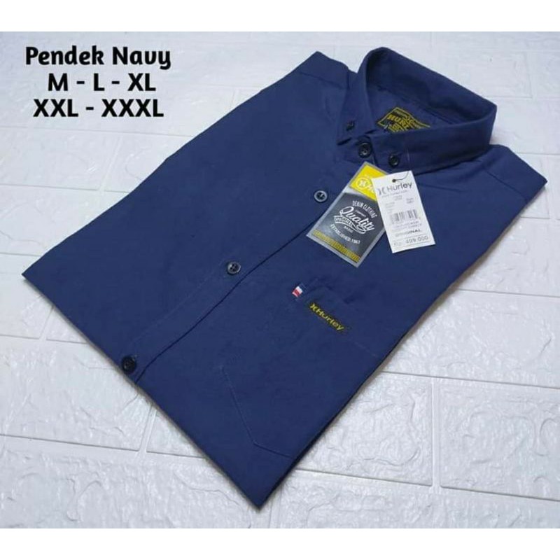 COD Kemeja polos murah lengan pendek hitam maroon navy kualitas bagus