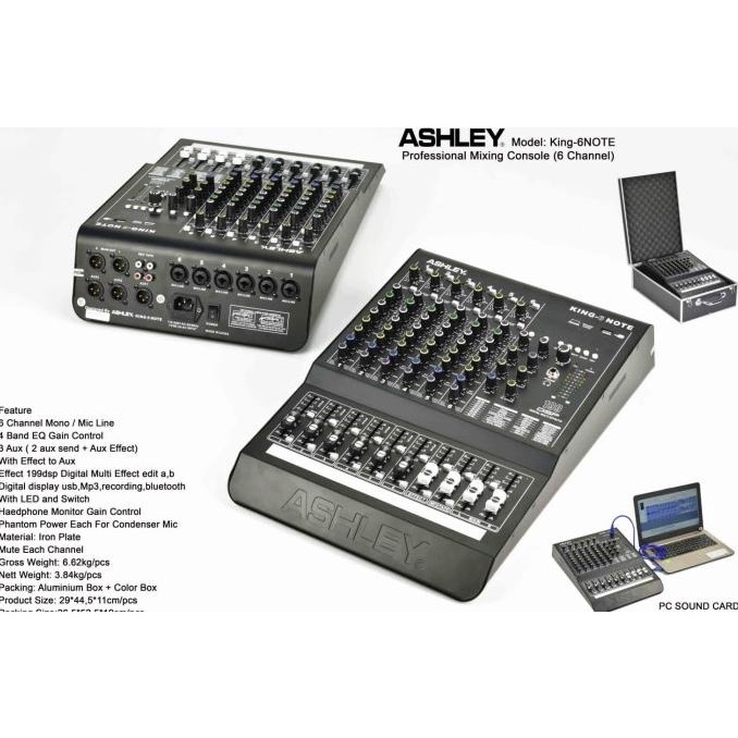 Mixer ASHLEY KING 6 NOTE / KING6NOTE / KING 6NOTE ORIGINAL ASHLEY