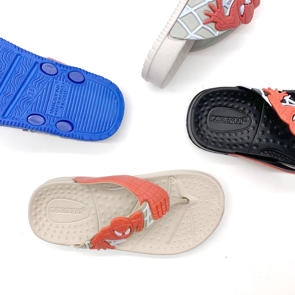 Sandal Anak Laki-Laki Sandal Jepit Bahan Karet Terbaru Simple Karakter Spiderman