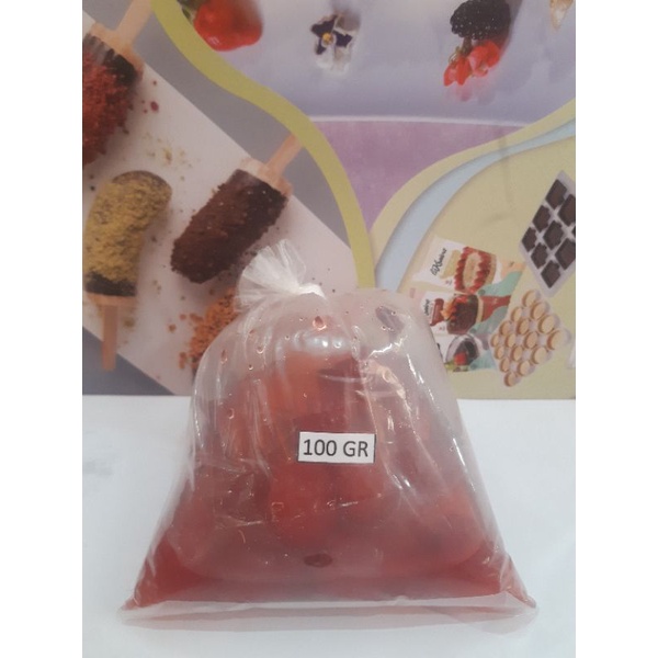 

Buah cherry merah tangkai 100gr