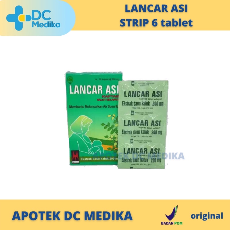 Lancar asi strip 6 tablet / Pelancar asi