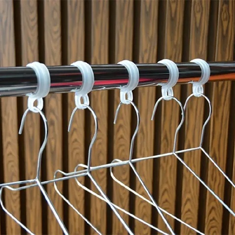10Pcs Windproof Hook for Clothes Hanger Rod / Laundry Clothes Hanger Buckle Hook Clip /  Clothes Hanging Buckle