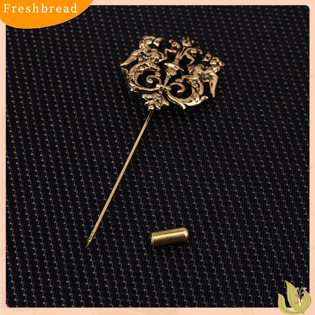 Fresh| Bros Pin Bentuk Singa Ganda Hollow Gaya Vintage Untuk Pria