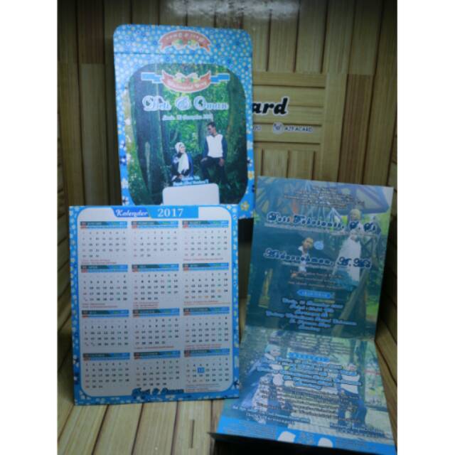 

Kartu undangan kalender softcover amplop + isian