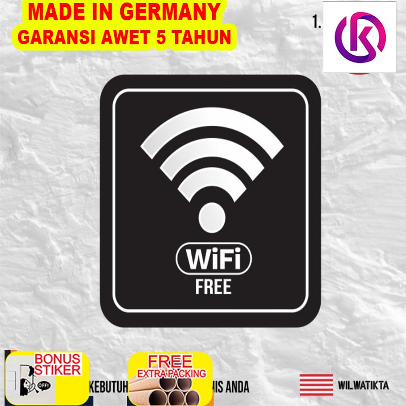 

Murah Sticker Sign WIFI Area - Wifi-1